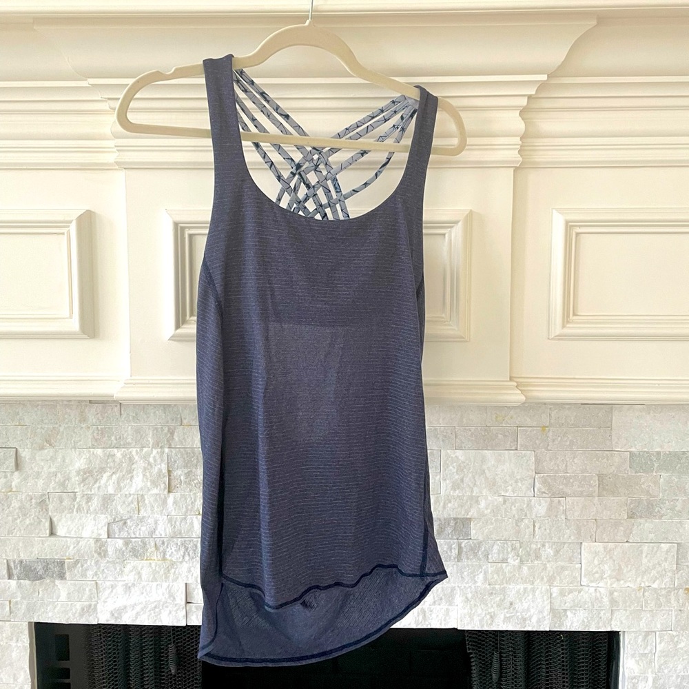Lululemon Blue Scoop Back Tank